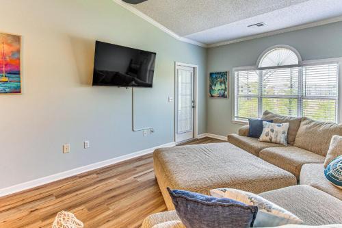 Carolina Yacht Landing House | Balcony + Pool Access: Serene Little River Retreat