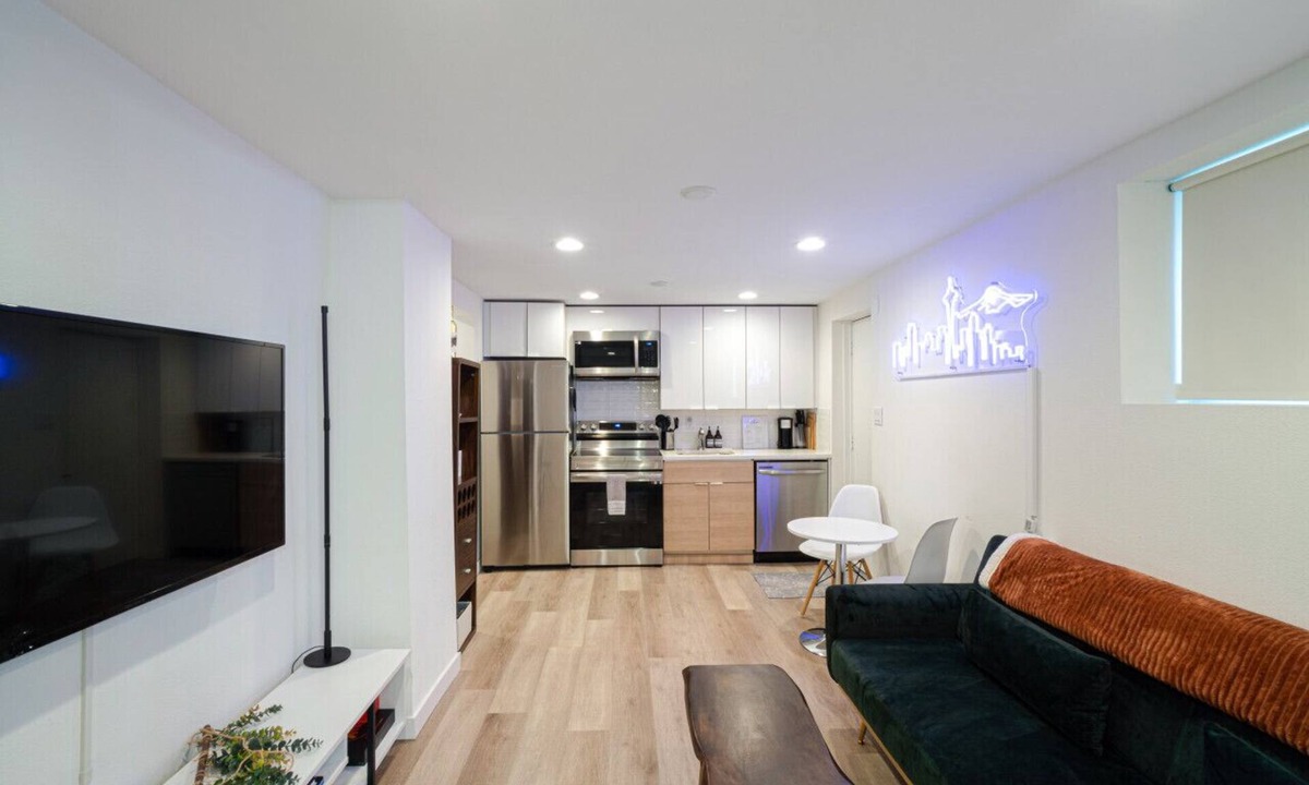 Minor Apartment | Basement Unit · The NEON Spot - Work station, KING bed