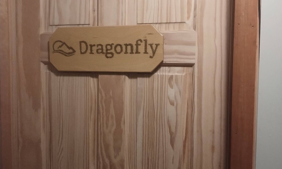 Bryson City Bed & Breakfast | "Dragonfly" guestroom at farmstay glamping bed & breakfast on 11 park-like acres