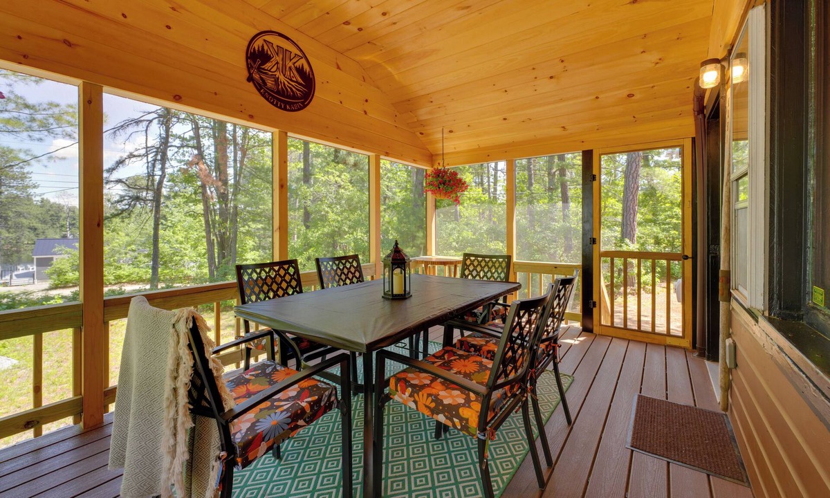 Waterboro Cabin | 'Knotty Kabin' Rustic Waterboro Cabin By Lake