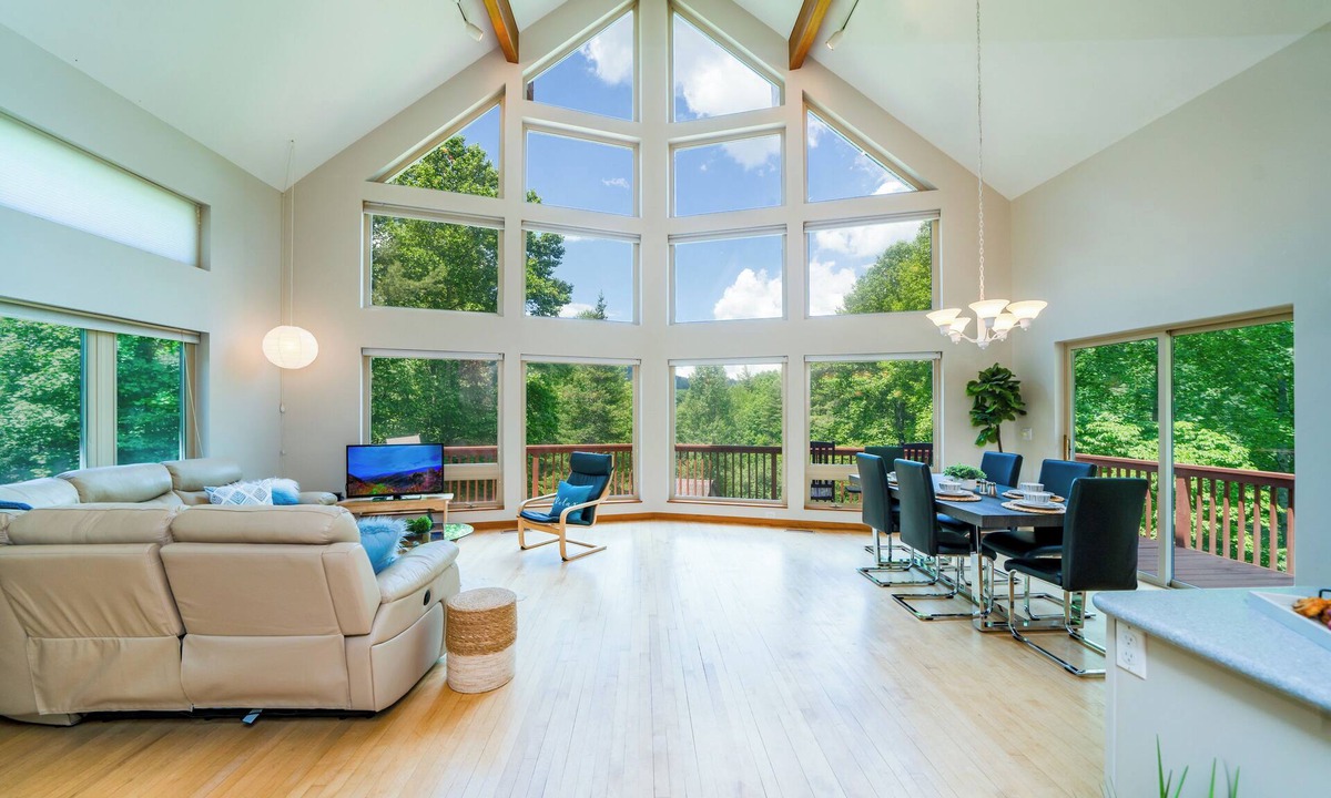 Marshall House | Modern Mountain Oasis~120acres! Pond~Boat~Trails~Views~Playground~Gym~Spa~Games!
