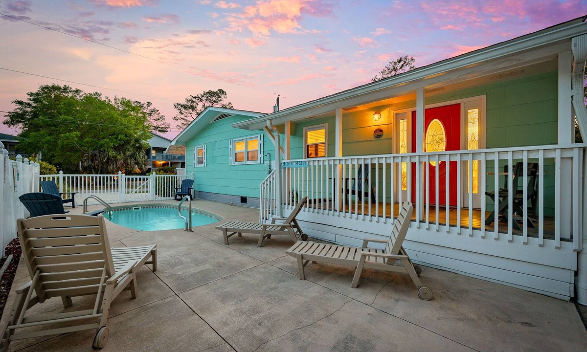 Surfside Beach House | Near Ocean, Beach & Water, Pvt. One Level Home,Pool, Porches,Golf Cart, Extras!