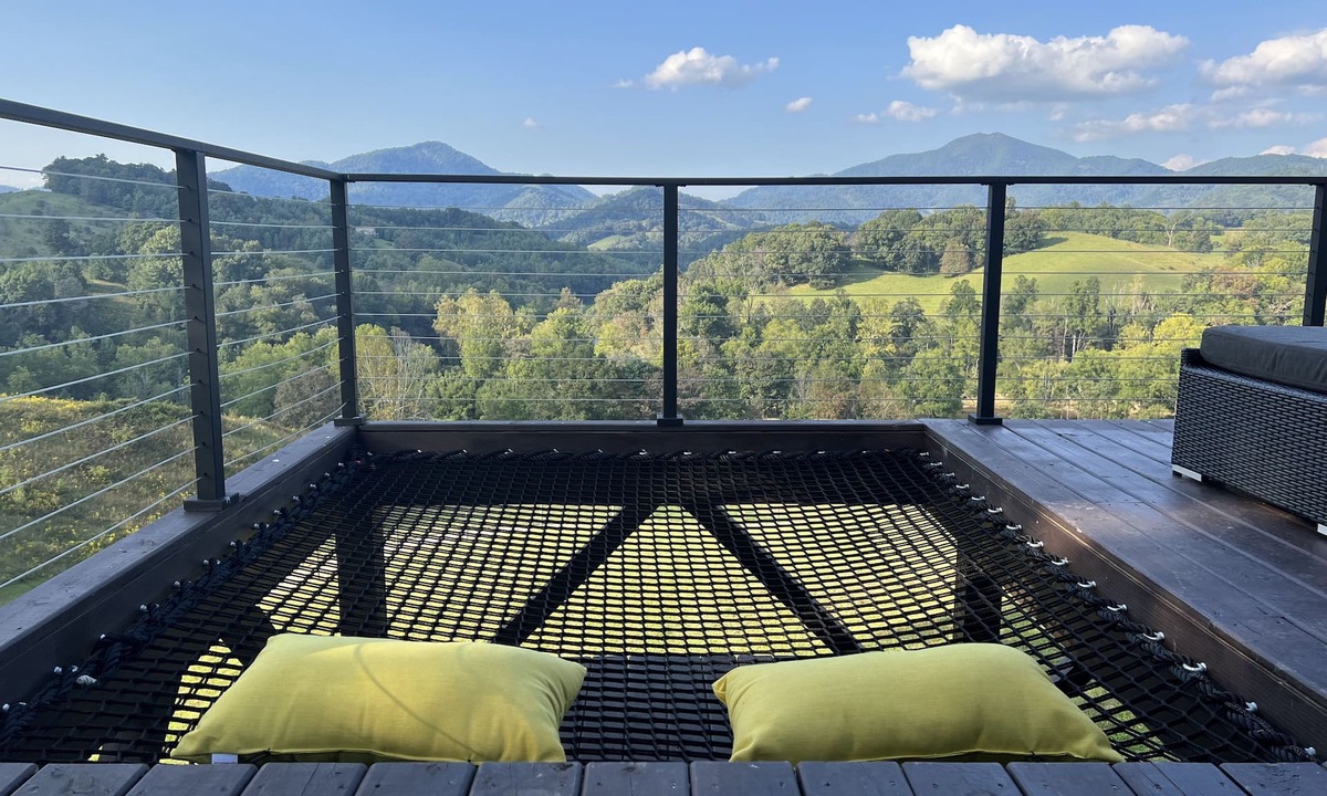 Waynesville House | Open air cabin, sweeping views at low elevation, in the Smokies!