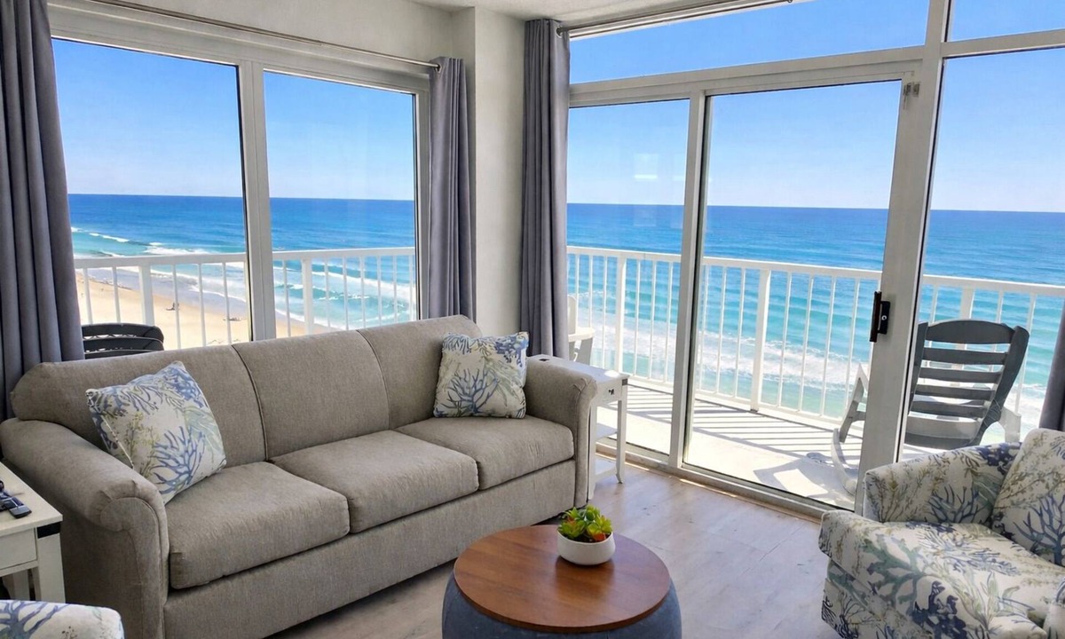 Arcadian Shores Condo | 🌞Sunrises by the Sea🌞 Oceanfront🌞 3 Bedroom 2 Bath w/laundry room in unit