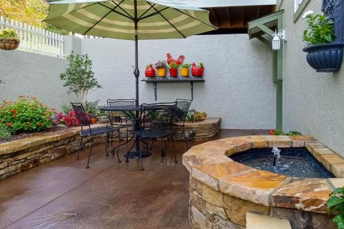 Saluda Apartment | Walk to Main Street: Saluda Escape w/Garden Patio