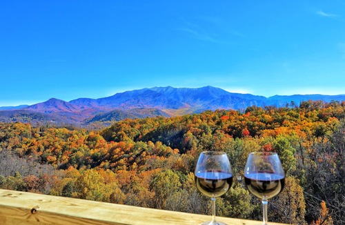 Chalet Village Cabin | 5BR Cabin/Panoramic Mt and Valley Views/Game Room + Hot Tub/Cul-de-Sac