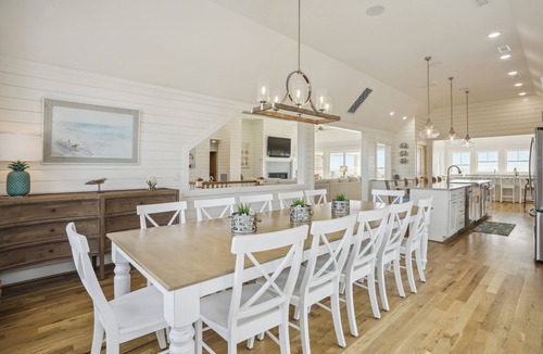 Pine Island House | Austin - New Construction Oceanfront 11BR with Elevator, Fire Pit, Pool, Fitness Room and More!