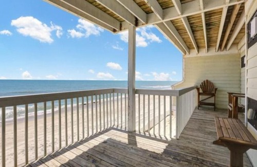Kure Beach Apartment | Beach Blanket - Spacious condo with Private beach access and resort amenities! condo