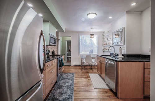 Parkside Apartment | Experience Portland’s charm in this beautifully restored 2-bed, 1.5-bath Victorian apartment! Located downtown, enjoy modern comforts, historic elegance, a private backyard, AC, and 1 free parking spot. Perfect for your Maine getaway! 🦞