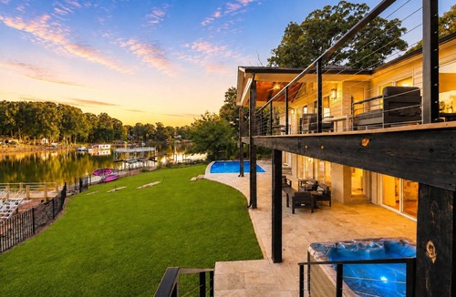 Westport House | Lakeshore Adrift - Exclusive Lakefront Home w/Heated Pool & Custom Bunks
