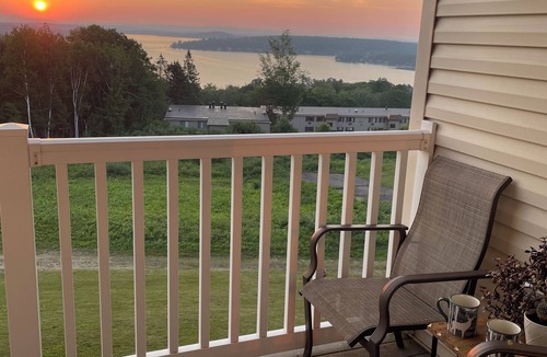 Weirs Beach Condo | Million Dollar View of Lake Winni w/Kitchenette, Balcony. Flexible check in/out