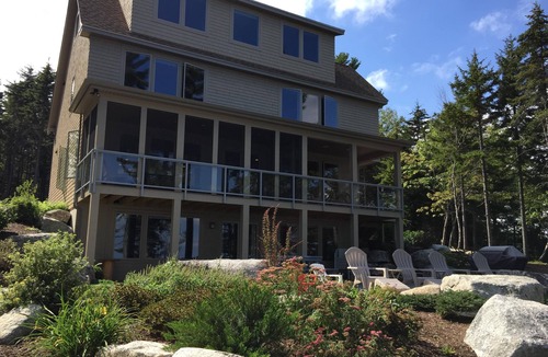 Hulls Cove House | NEW WEEKS OPEN TO OCT, 5 Star Oceanfront new Home sleeps 14 Acadia NP Bar Harbor