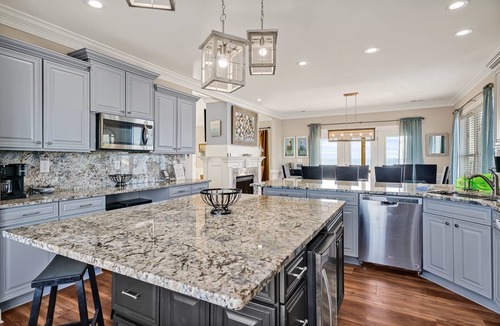 Oak Island House | Oceanfront Serenity Sands in Oak Island, NC, boasts 8 bedrooms for 20 guests.