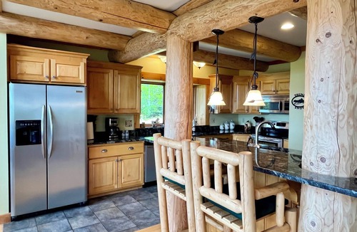 Rangeley House | Scenic Rangeley Log Home with 3+ Private Acres, 3,200+sf, Views & Lake Access!