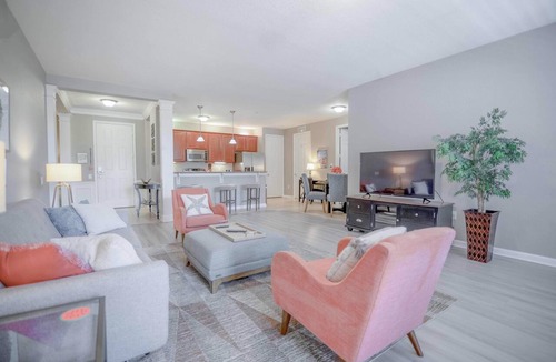 Florida Central Atlantic Coast Condo | Vista Cay Lakeview Joy. Next to Pool, Walk to Epic Universe and the OCCC