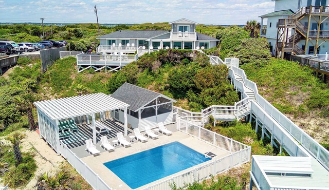 All About Bubbles | Luxury Oceanfront 6BR w/Pool, Hot Tub, Tiki Hut & Beach Ser