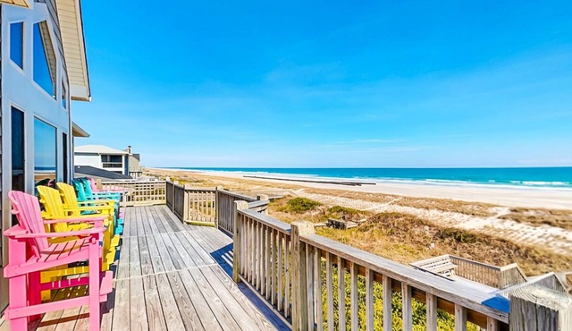All Decked Out | Pet-Friendly + Oceanfront Group Favorite