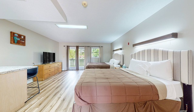 Dog-friendly studio with peaceful views, game room & gym - walk to Douglas Lake
