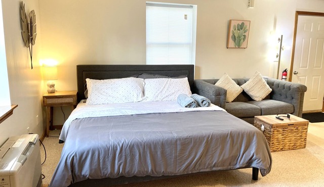 First Floor Little Cozy Studio with King Size Bed Downtown