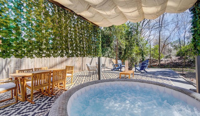 Hot Tub + Big Yard Minutes from Uptown!