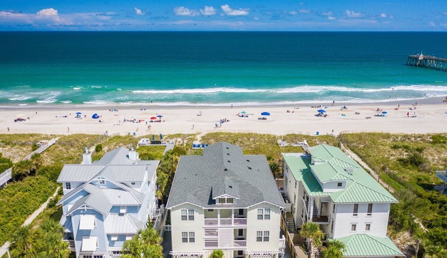 Immaculate 4 bedroom/3 bathroom oceanfront Wrightsville property with private be
