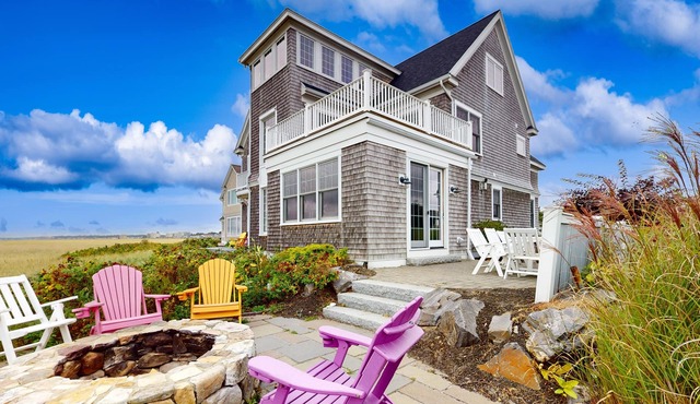 Immaculate Beachfront Retreat with Chef’s Kitchen, Ocean Vistas & Firepit