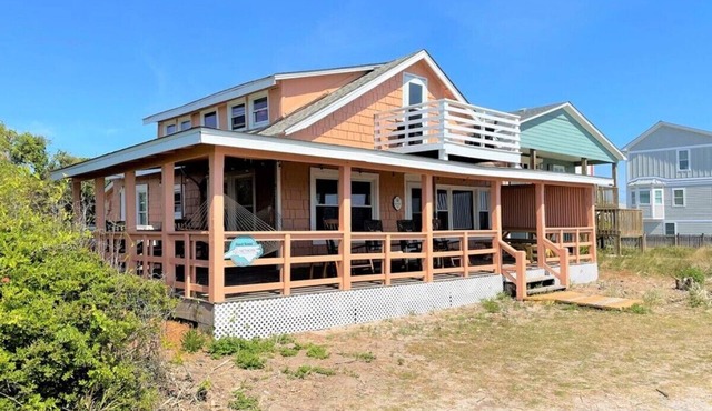 Kure Cottage-Feel the uniqueness of this classic oceanfront Beach Cottage Vacation Rental in Kure Beach.