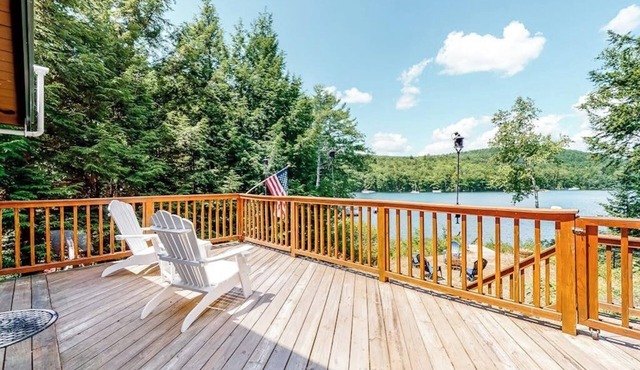Lakefront home on Long Pond with private dock, firepit & woodstove- dog-friendly
