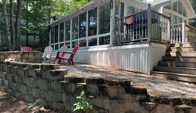 Lakefront Sebago Getaway with Dock, Canoe & Cozy Campfire Nights