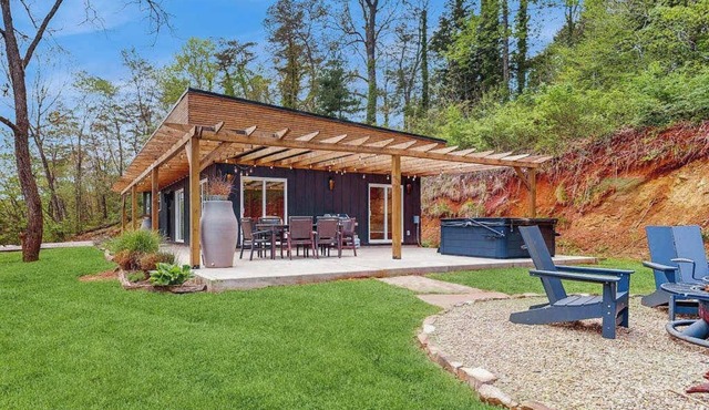 Mountain view home with a large patio and private hot tub | fire-pit | gas grill