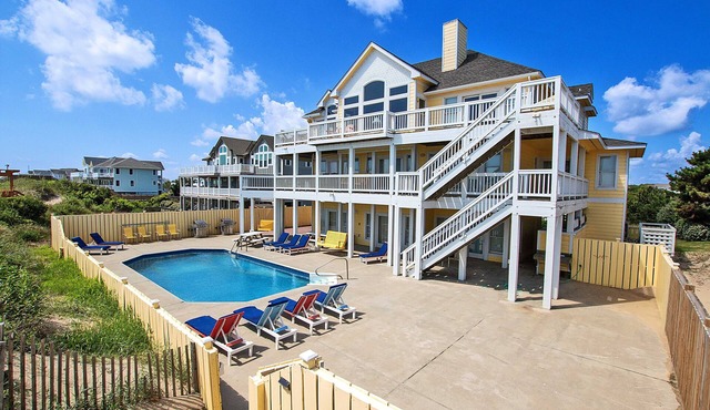 OCEANFRONT, Private Pool, ELEV, Ocean Views, Priv. Beach Access, WL877, Summerwind in Corolla