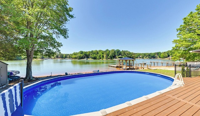 Private Beach, Dock & Pool! Lake Norman Family Gem