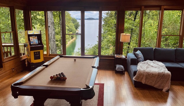 Rustic Lakefront Cabin near Smokies w/Hot Tub, Firepit, Pool Table + Views! in Sevierville