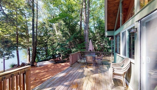 Secluded waterfront cabin with private dock, kayak, canoe, gas grill & deck
