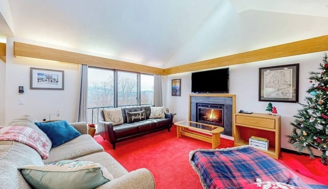 Ski-in/ski-out mountainside townhouse w/fireplace, fast WiFi, washer/dryer