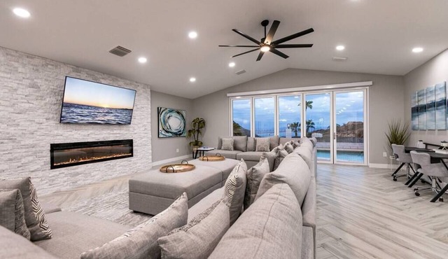 Stunning Lake View, Heated Pool, Single Story!