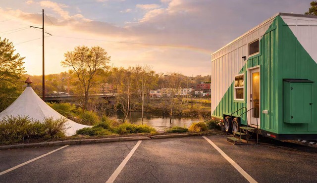 "The Visionary" Tiny Home on the River in AVL!