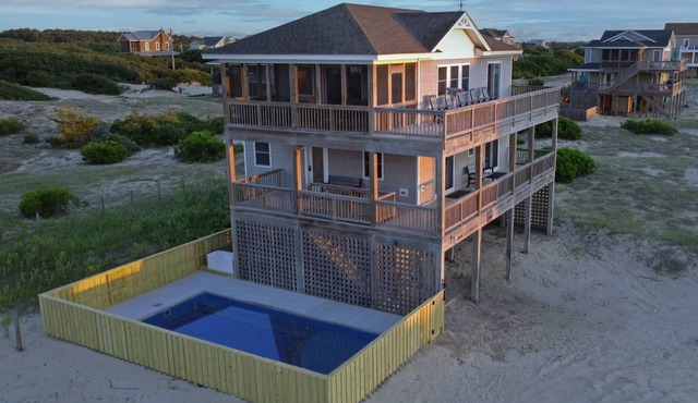 The Weathervane | 3BR Semi-Oceanfront Carova Beach 4x4 OBX | Priv Pool | Pets