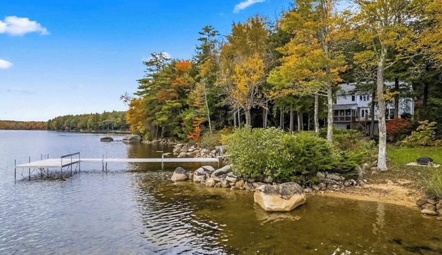 Waterfront, dog-friendly home on 12+ acres with dock, hot tub & sunset views