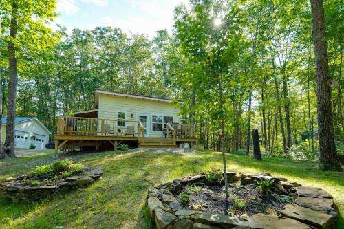 Private Dock & Deck: Tranquil Dam Pond Cottage!